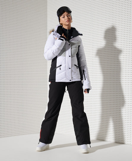 Snow Luxe Puffer Jacket - White - Superdry Singapore
