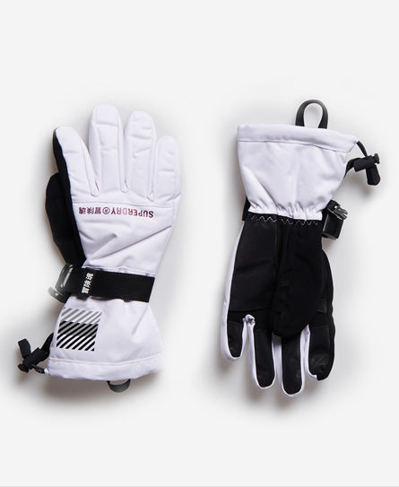Rescue Snow Gloves - White - Superdry Singapore