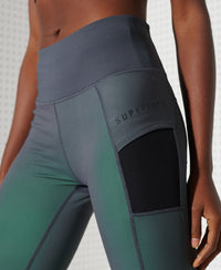 Running Sprint Leggings - Neo Mint Ombre - Superdry Singapore