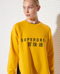 Training Graphic Oversized Crew Sweatshirt - Yellow - Superdry Singapore