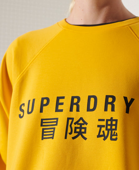 Training Graphic Oversized Crew Sweatshirt - Yellow - Superdry Singapore