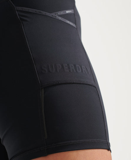 Run Tight Shorts - Black - Superdry Singapore