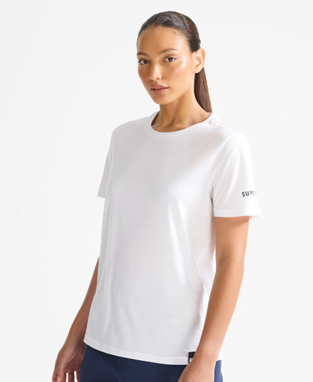 Train Core Short Sleeve T-Shirt - White - Superdry Singapore