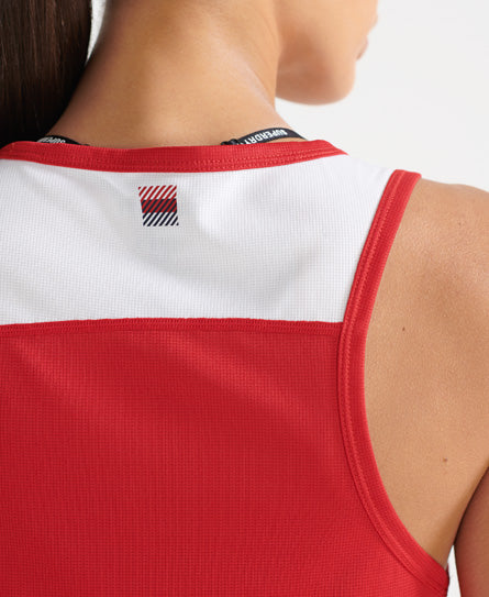 Train Active Vest Top - Red - Superdry Singapore