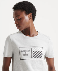 Train Core Graphic T-Shirt - Grey - Superdry Singapore