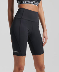 Core 9Inch Tight Shorts-Black - Superdry Singapore