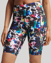Core 9Inch Tight Shorts-Abstract Ink Micro - Superdry Singapore