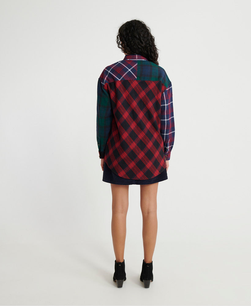 Bailee Mixed Check Shirt - Superdry Singapore