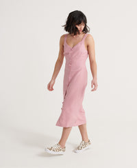 Eden Linen Dress - Soft Pink - Superdry Singapore