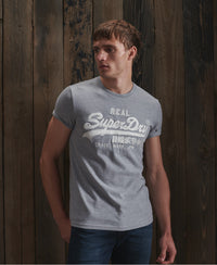 Vintage Logo Embroidery T-Shirt - Grey - Superdry Singapore