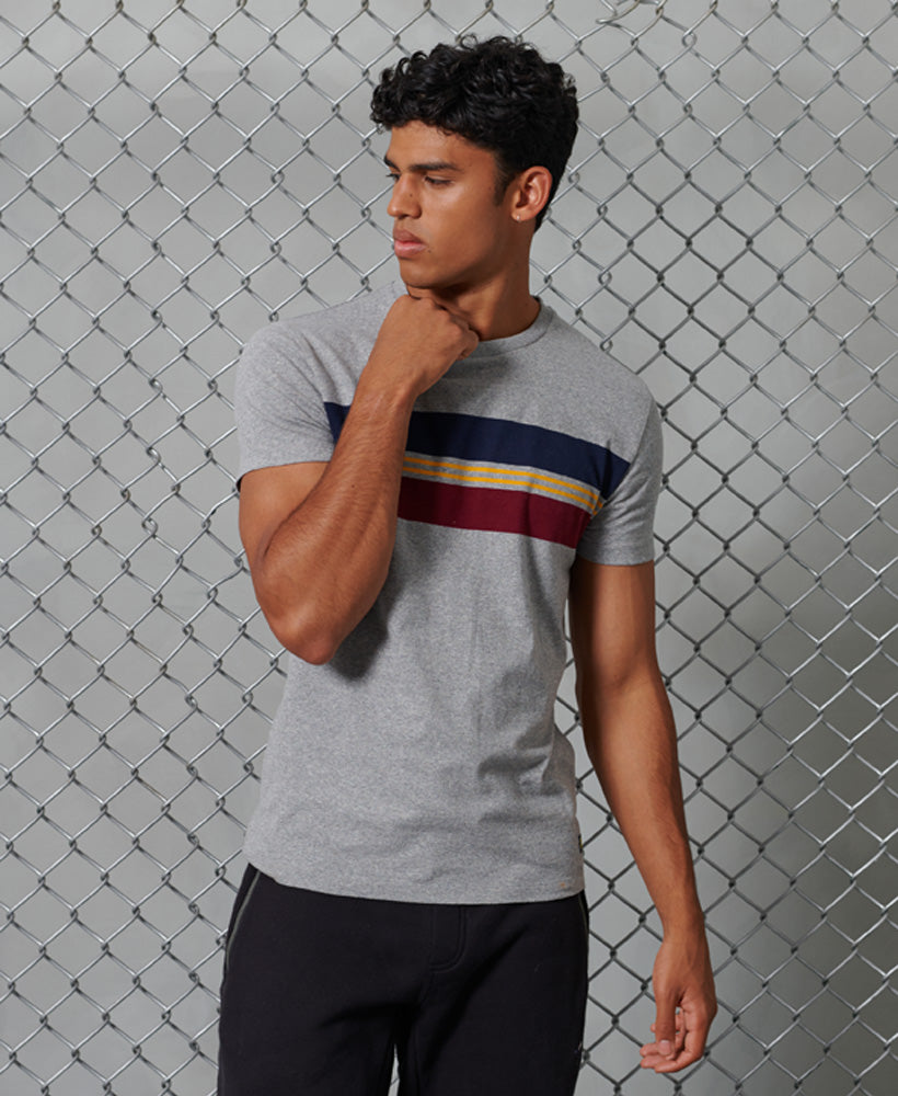 Organic Cotton R&P Chestband T-Shirt - Grey - Superdry Singapore
