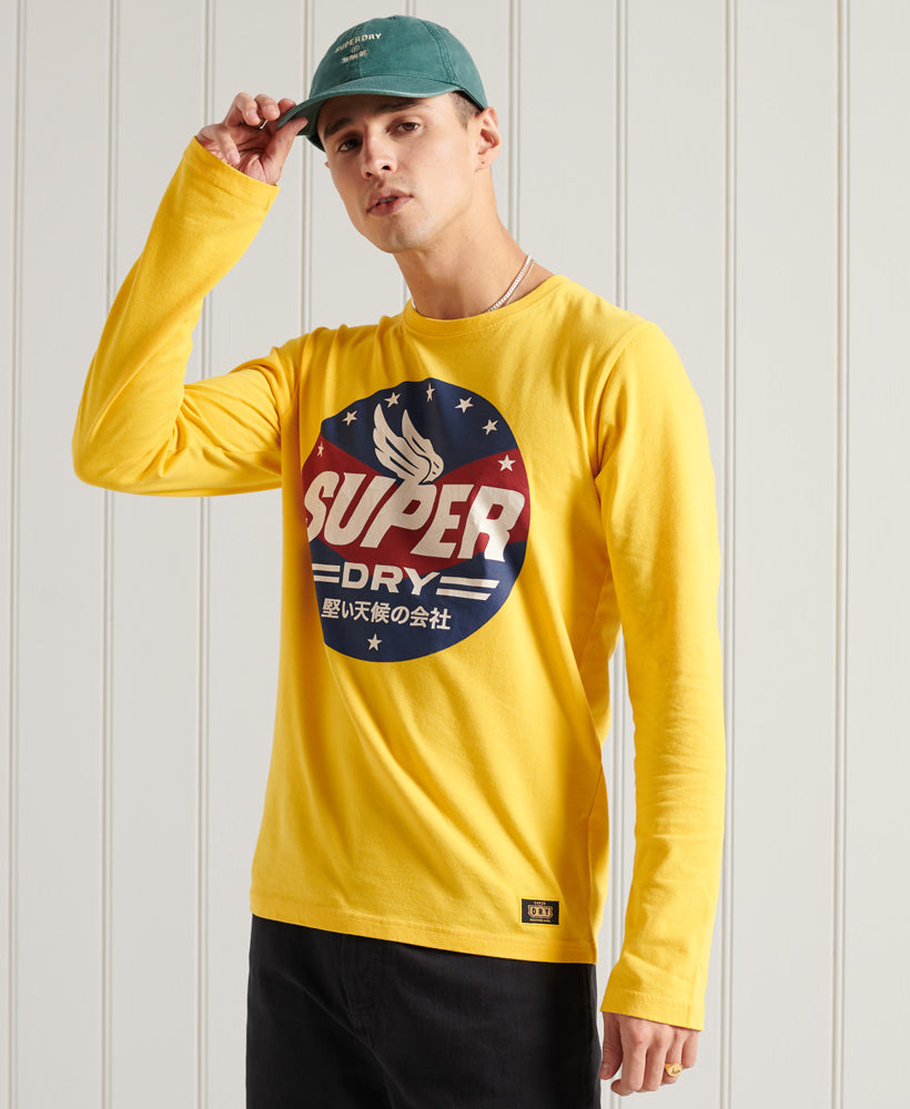 Boho Graphic Long Sleeve T-Shirt - Yellow - Superdry Singapore