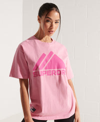 Mountain Sport Mono T-Shirt - Pink - Superdry Singapore