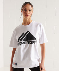 Mountain Sport Mono T-Shirt - White - Superdry Singapore