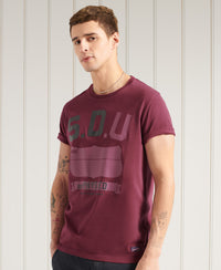Overdye Collegiate State T-Shirt - Red - Superdry Singapore