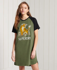 Boho T-Shirt Dress - Green - Superdry Singapore