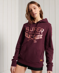 Glitter Sparkle Hoodie - Red - Superdry Singapore