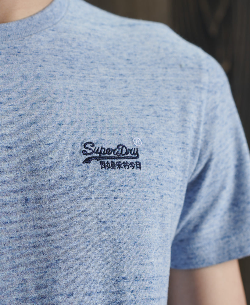 Organic Cotton Vintage Embroidery T-Shirt - Tidal Blue - Superdry Singapore