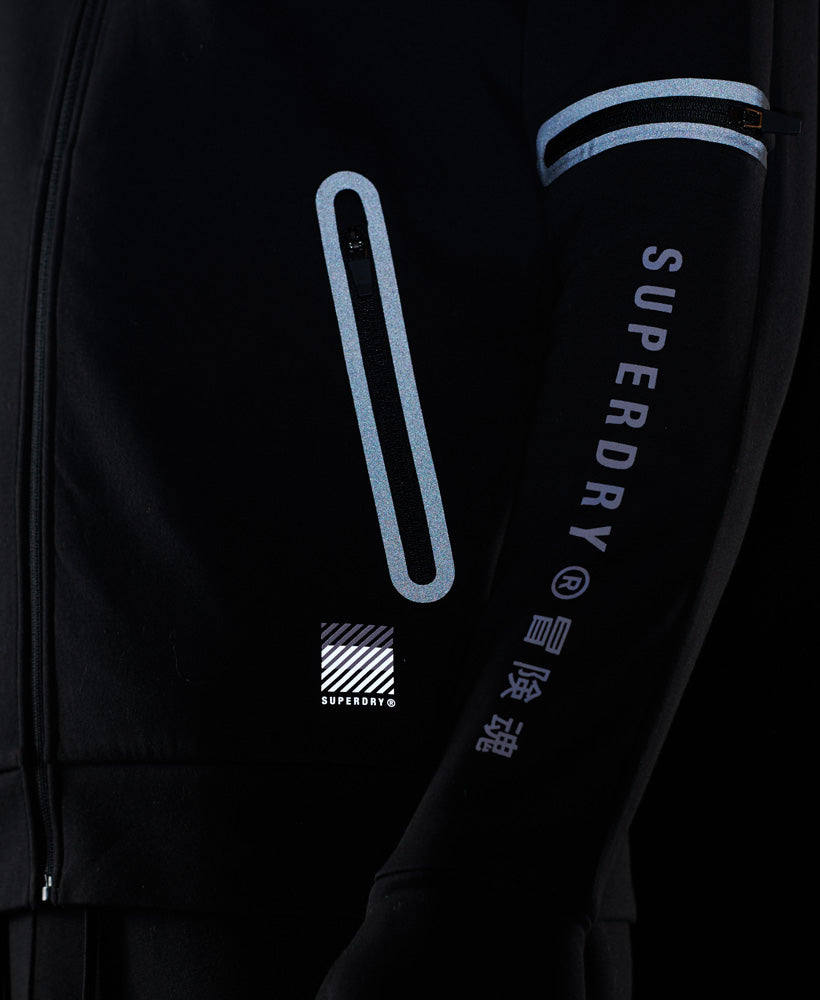 Training Gymtech Zip Hoodie Black Superdry Sports Men Tops