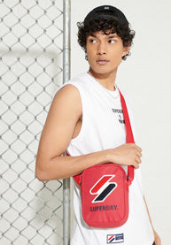 Sport Style Side Bag - Red - Superdry Singapore
