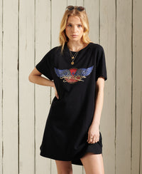 T-Shirt Jersey Dress - Black - Superdry Singapore
