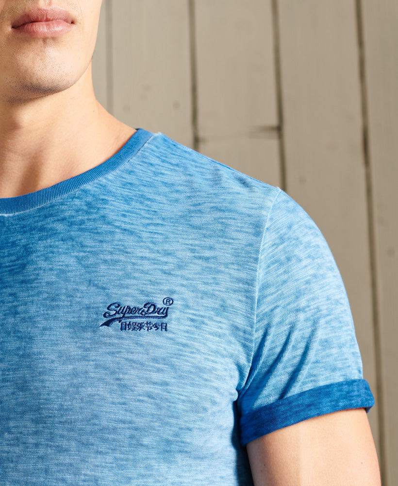 Organic Cotton Low Roller T-Shirt - True Blue - Superdry Singapore
