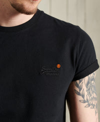 Organic Cotton Vintage Embroidered T-Shirt - Black - Superdry Singapore