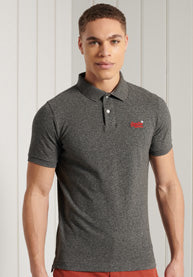 Classic Pique Polo - Charcoal Grit - Superdry Singapore