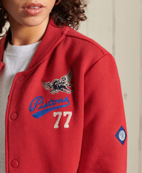Collegiate Jersey Bomber Jacket - Red - Superdry Singapore