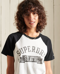 Black Out Raglan T-Shirt - Cream - Superdry Singapore
