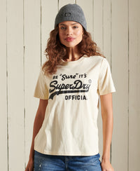 Vintage Logo American Classic T-Shirt - Cream - Superdry Singapore