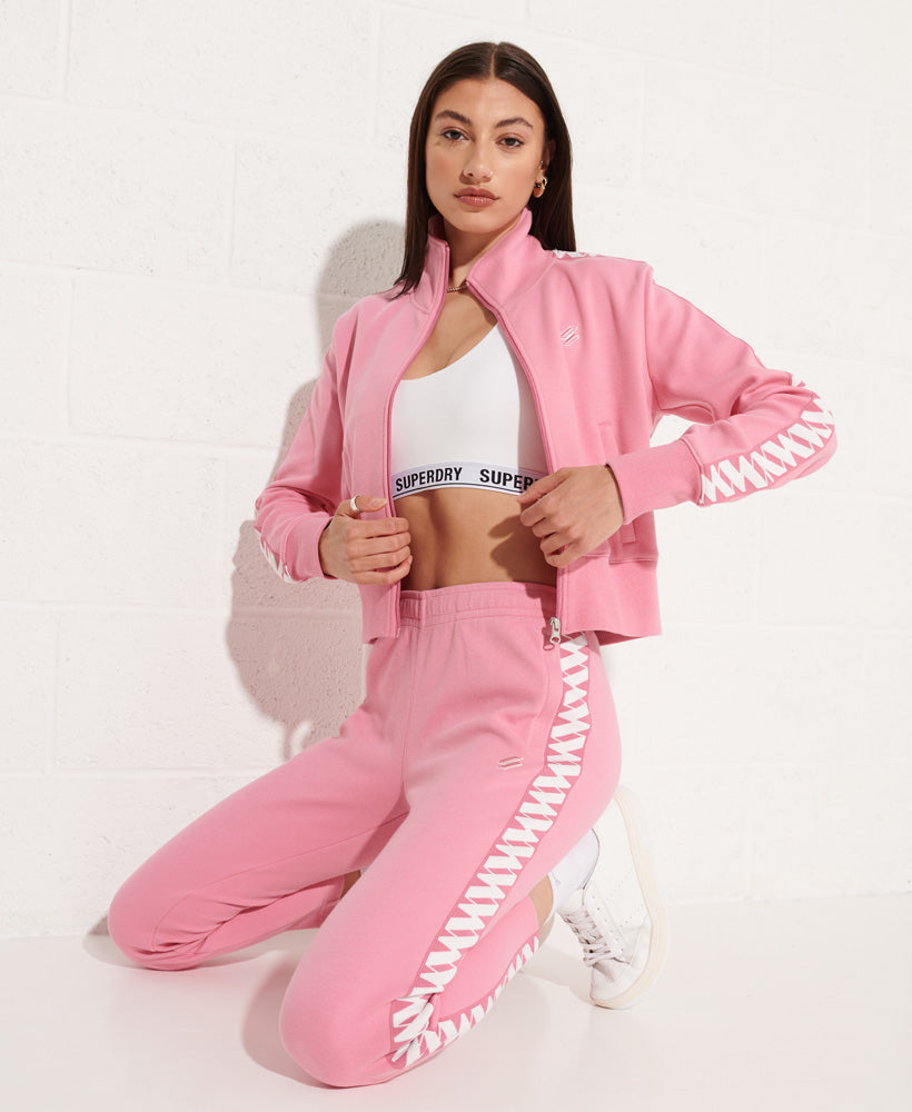 Code Tape Track Top - Pink - Superdry Singapore