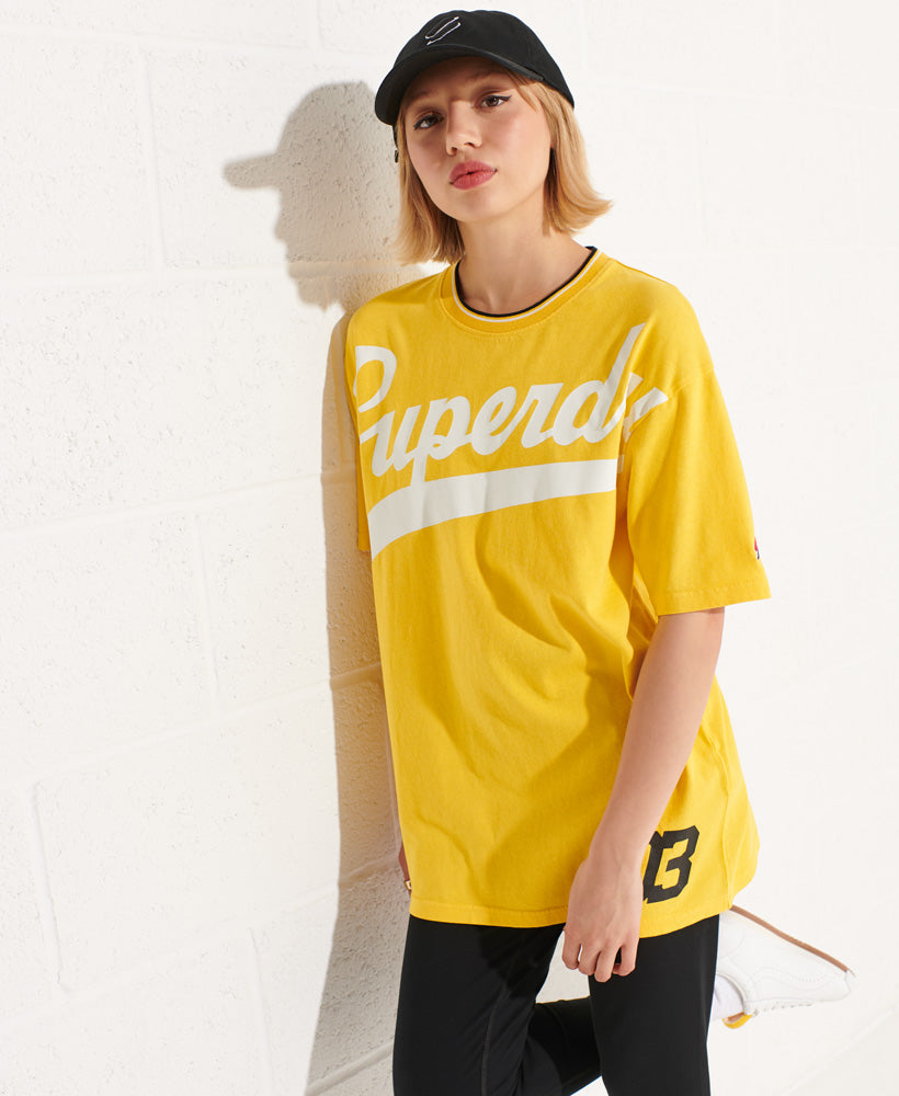 Strikeout Graphic T-Shirt - Yellow - Superdry Singapore