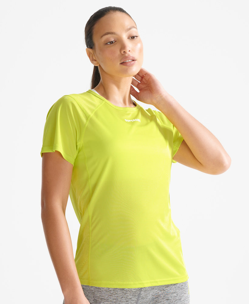 Train Active T-Shirt - Yellow - Superdry Singapore