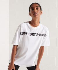 Cooperate Logo Foil T-Shirt-White - Superdry Singapore