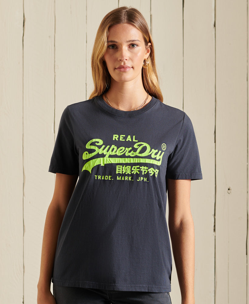 Vintage Logo American Classic T-Shirt - Navy - Superdry Singapore