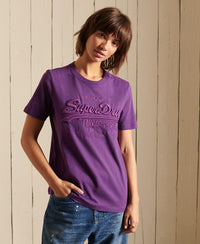 Vintage Logo Tonal T-Shirt-Purple - Superdry Singapore