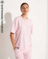 Organic Cotton Code Essential T-Shirt - Pink - Superdry Singapore