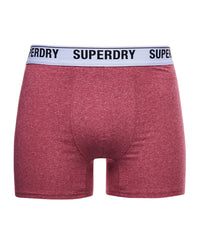 Organic Cotton Boxer Double Pack - Mid Red/Orange - Superdry Singapore
