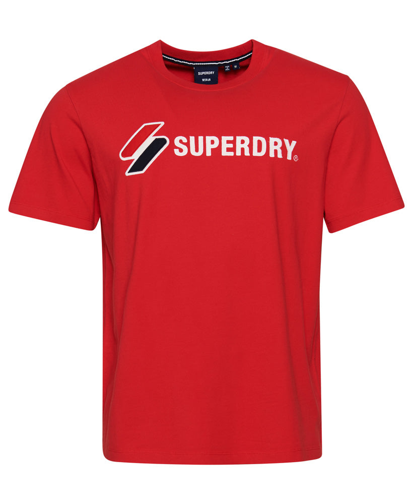Logo Applique Loose T-Shirt - Risk Red - Superdry Singapore