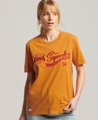 Vintage Script Style Coll Tee-Thrift Gold Marl - Superdry Singapore