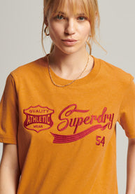 Vintage Script Style Coll Tee-Thrift Gold Marl - Superdry Singapore