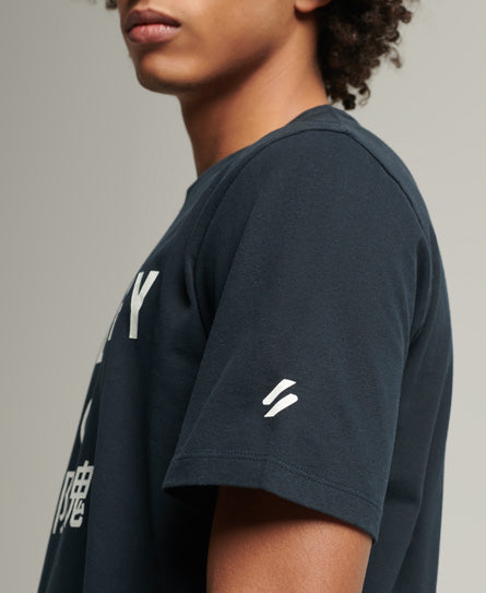 Code Core Sport Tee - Eclipse Navy - Superdry Singapore