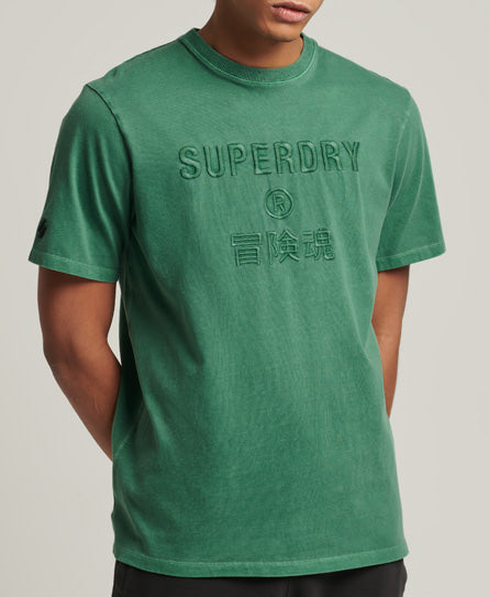Core Logo Loose T-Shirt - Dark Green - Superdry Singapore