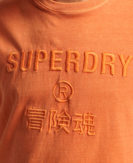 Core Logo Loose T-Shirt - Denver Orange - Superdry Singapore