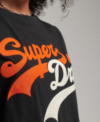 Vintage Logo Interest T-Shirt -  Orange/Black - Superdry Singapore