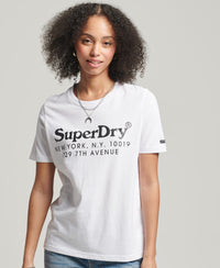 Vintage Venue Interest T-Shirt - Optic - Superdry Singapore