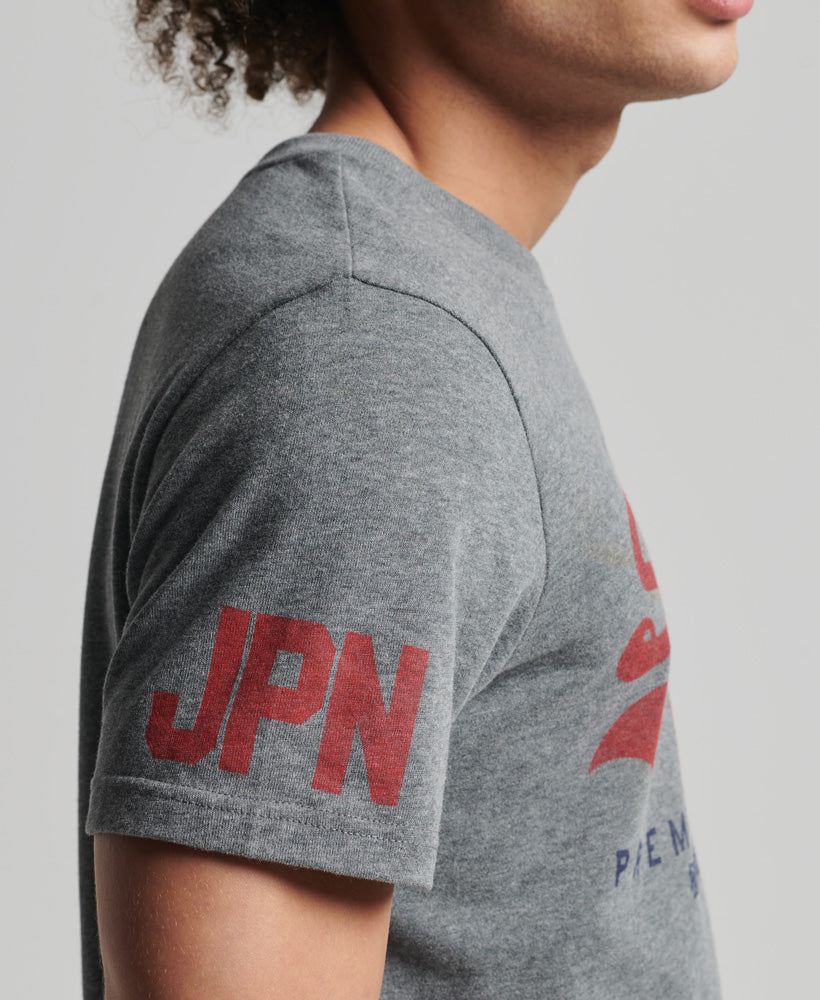 Classic Graphic Logo T-Shirt - Rich Charcoal Marl - Superdry Singapore