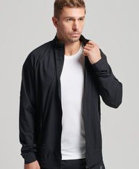 Stretch Woven Track Top - Black - Superdry Singapore
