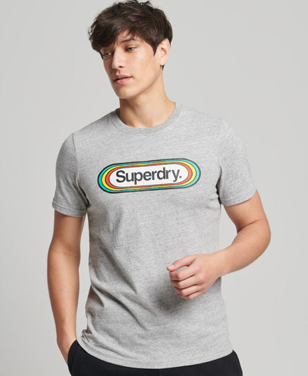 Vintage Core Logo Seasonal T-Shirt - Athletic Grey Marl - Superdry Singapore
